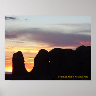 Póster Atardecer en el Parque Nacional de Arches