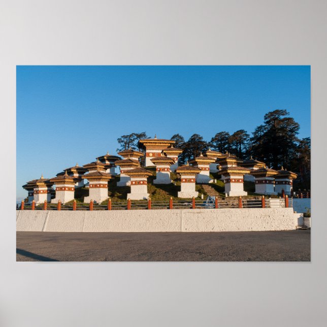 Póster Atardecer en el paso de Dochula - Bután, Himalaya (Frente)