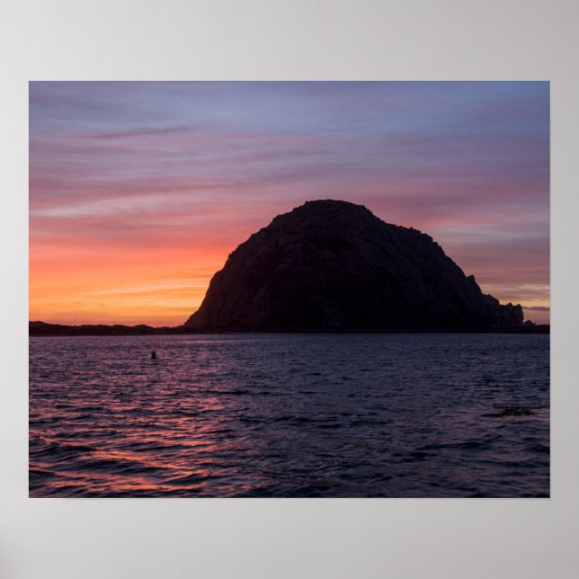 Póster Atardecer en el poster Morro Rock (Frente)