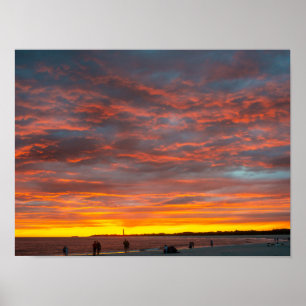 Póster Atardecer en el punto de mayo del Cabo
