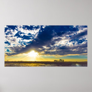 Póster Atardecer en el Ranchland del Sur de Florida