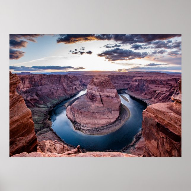 Póster Atardecer en Horseshoe Bend (Frente)