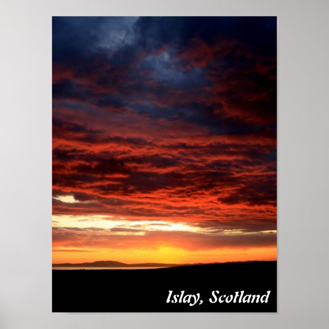 Póster Atardecer en Islay, Escocia (Frente)