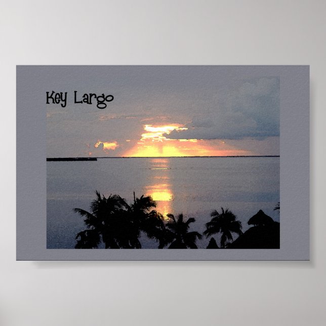 Póster Atardecer en Key Largo (Frente)