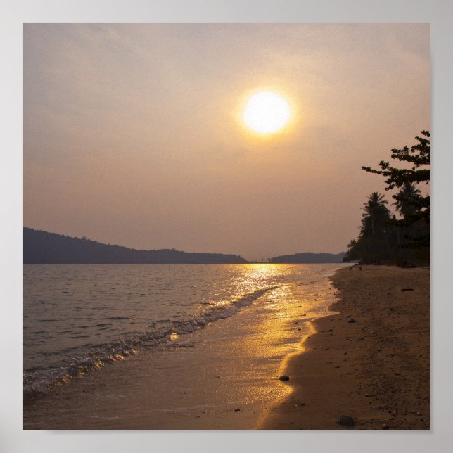 Póster Atardecer en Koh Chang en Tailandia (Frente)