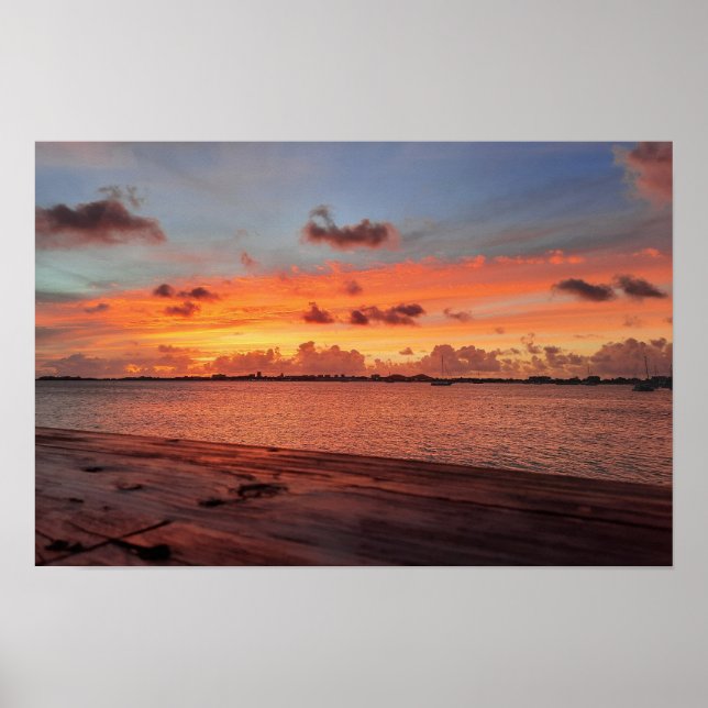Póster Atardecer en la bahía de Simpson (Frente)