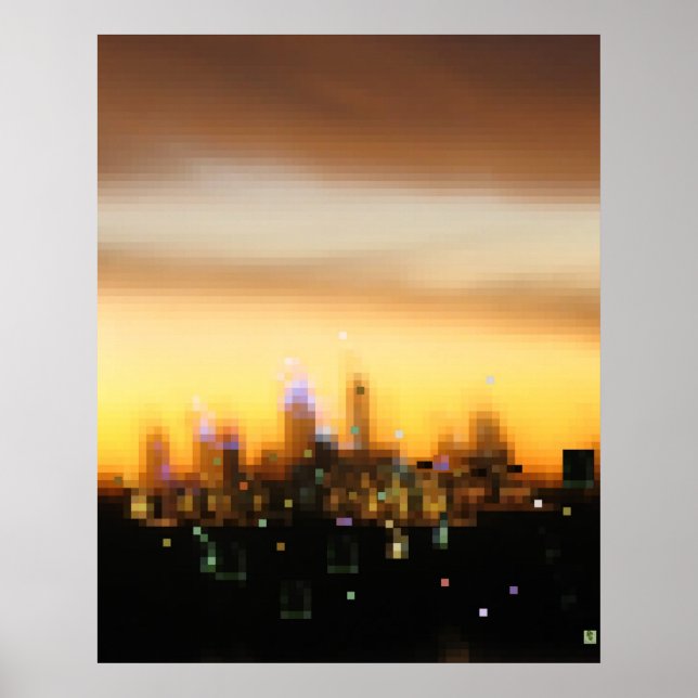 Póster Atardecer en la ciudad (Frente)