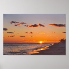Póster Atardecer en la Isla Dauphin, Alabama
