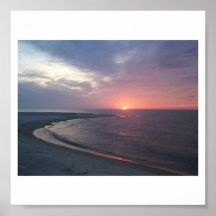 Póster Atardecer en la isla de arena