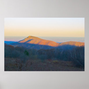 Póster Atardecer en la montaña Old Rag, Shenandoah NP, VA