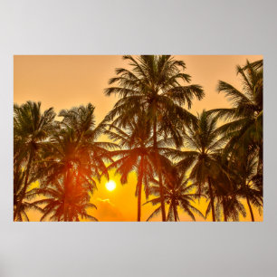 Póster Atardecer en la playa de Sri Lanka