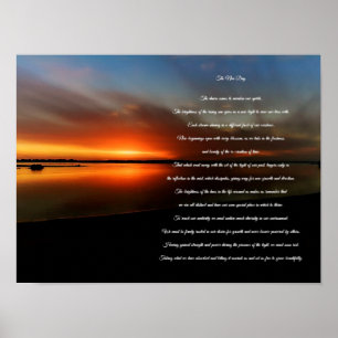 Póster Atardecer en la playa El nuevo día