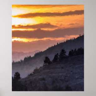 Póster Atardecer en Lamar Valley