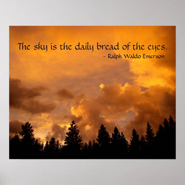 Póster Atardecer en las sierras (Frente)