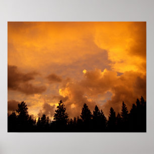 Póster Atardecer en las sierras