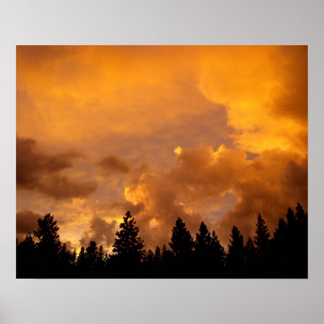 Póster Atardecer en las sierras (Frente)