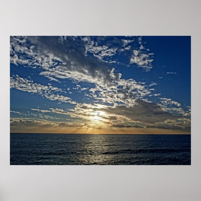 Póster Atardecer en Liguria - las Cinque Terre, Poster de (Frente)
