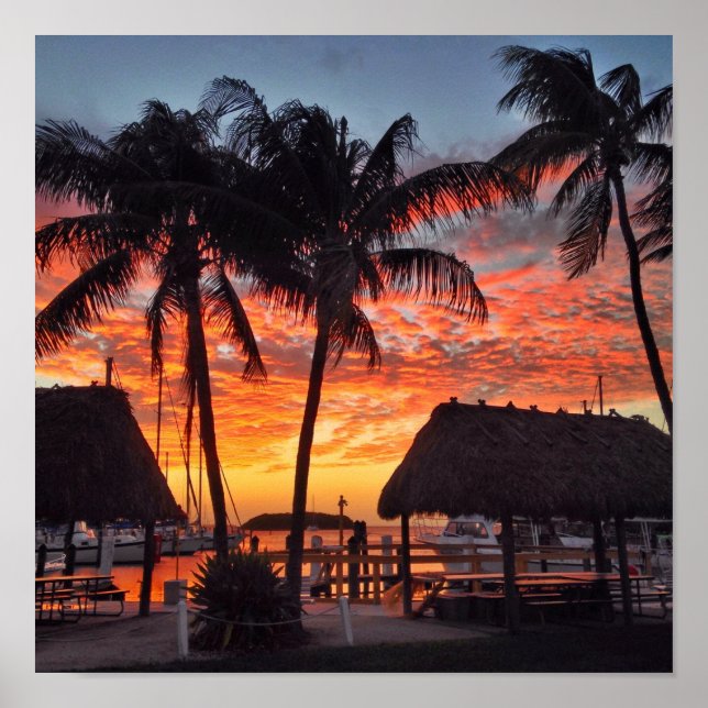 Póster Atardecer en los Cayos de Florida (Frente)