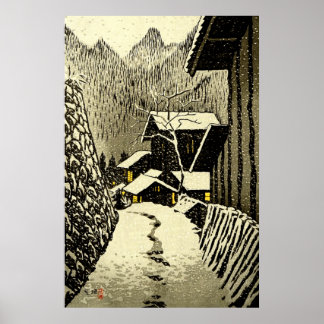 Póster Atardecer en Minakami Kasamatsu Shiro 1958