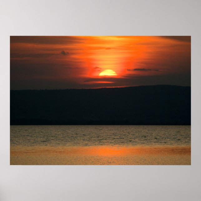 Póster Atardecer en Neusiedlersee (Frente)