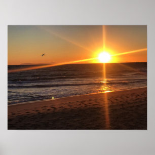 Póster Atardecer en Newport Beach, California