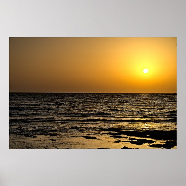 Póster Atardecer en Paphos, Poster de Chipre (2485) (Frente)