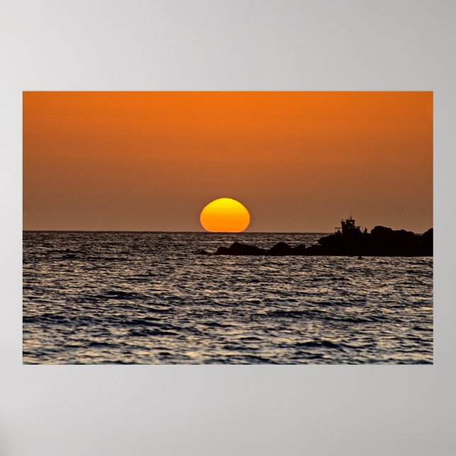 Póster Atardecer en Paphos, Poster de Chipre (2532) (Frente)