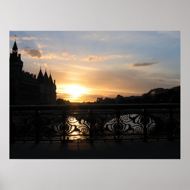 Póster Atardecer en París (Frente)