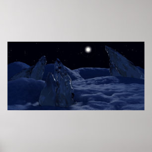 Póster Atardecer en Plutón