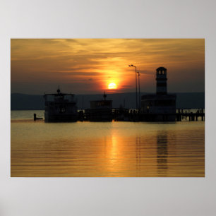Póster Atardecer En Podersdorf Burgenland