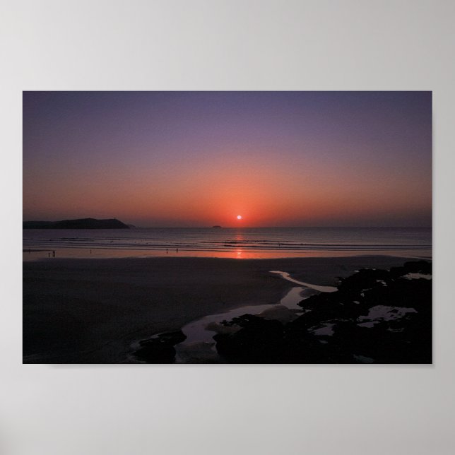 Póster Atardecer en Polzeath (Frente)