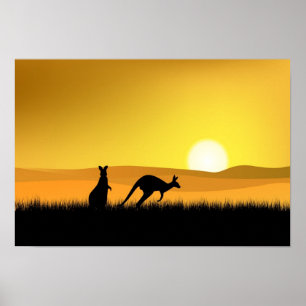 Póster Atardecer en Poster de Australia