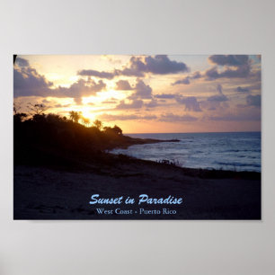 Póster Atardecer en Puerto Rico