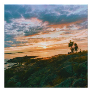 Póster Atardecer en Roslagen - Oregrund - Suecia