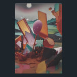 Póster Atardecer en tierras de canto - Ken Gage Art<br><div class="desc">Atardecer en las Tierras Candy. 2024,  Ken Gage. Arte digital: surrealismo pop.</div>