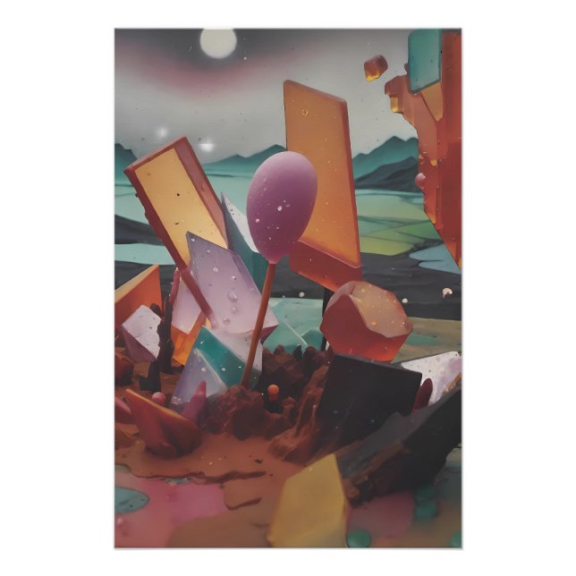 Póster Atardecer en tierras de canto - Ken Gage Art (Anverso)