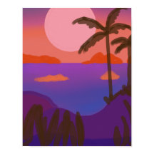 Atardecer en una laguna aislada