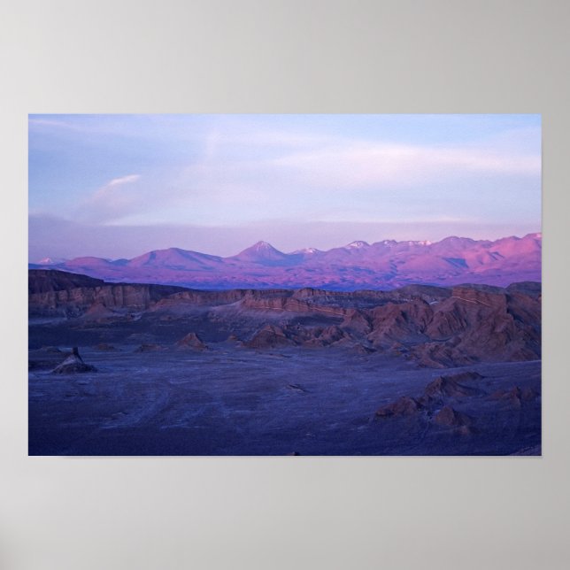 Póster Atardecer en Valle de la Luna - Chile (Frente)