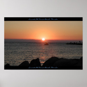 Póster Atardecer En Venice Beach, Florida