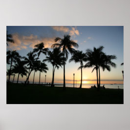 Póster Atardecer en Waikiki - Poster