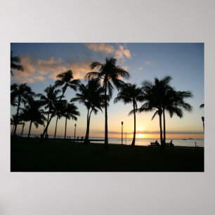 Póster Atardecer en Waikiki - Poster