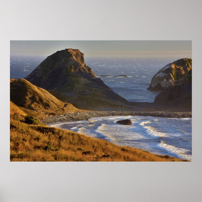 Póster Atardecer, estanques marinos, hermanas, costa de O (Frente)