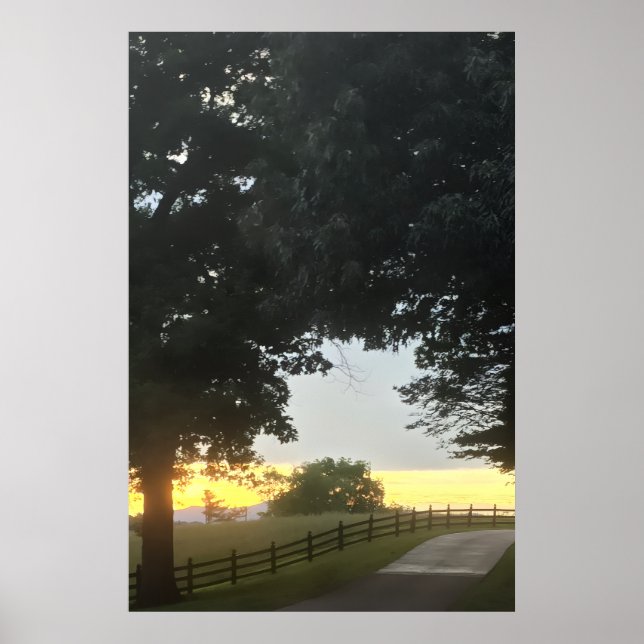 Póster Atardecer Nublado Tarde (Frente)