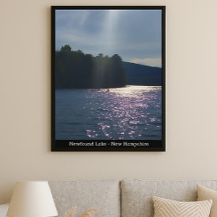 Póster Atardecer pintado: Kayak en el nuevo lago