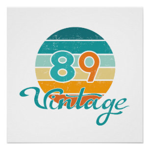 Póster Atardecer Retro 89 Vintage Deteriorado