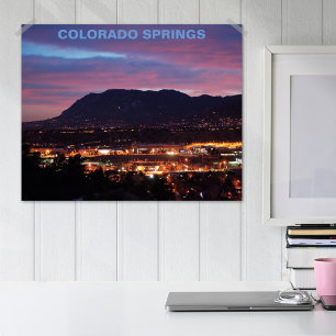 Póster Atardecer Rosado sobre los manantiales de Colorado