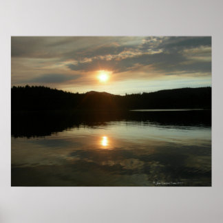 Póster Atardecer sobre el embalse de Spring Valley