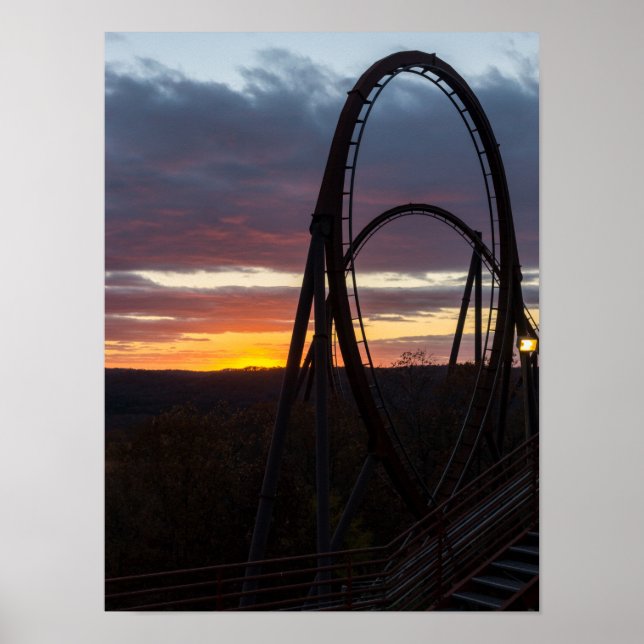 Póster Atardecer sobre el fuego salvaje (Frente)