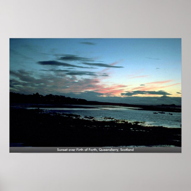 Póster Atardecer sobre el Fuerte de Forth, Queensferry, E (Frente)
