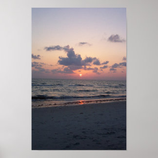 Póster Atardecer sobre el océano